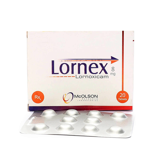 Lornex Tablets 8mg (1 Box = 2 Strips) (1 Strip = 10 Tablets)