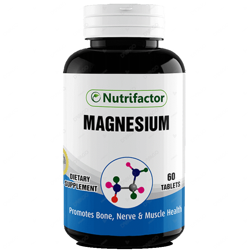 Nutrifactor Magnesium Tablets 500Mg  (1 Bottle = 60 Tablets)