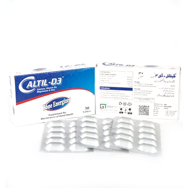 Caltil-D3 Tablets (1 Box = 3 Strips) (1 Strip = 10 Tablets)