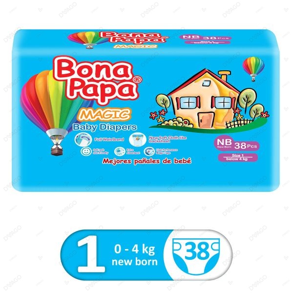 Bona Papa Magic Baby Diapers Newborn Size 1 50Pcs
