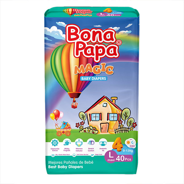 Bona Papa Magic Baby Diapers Large Size 4 40Pcs