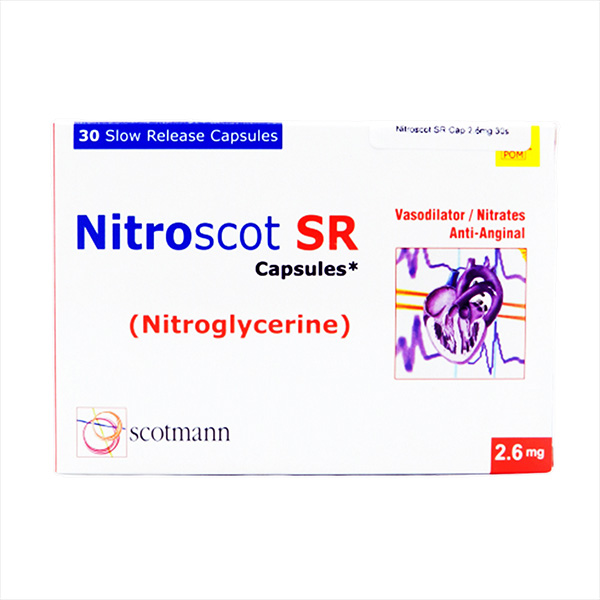 Nitroscot Tablets 2.6Mg (1 Box = 3 Strips) (1 Strip = 10 Tablets)