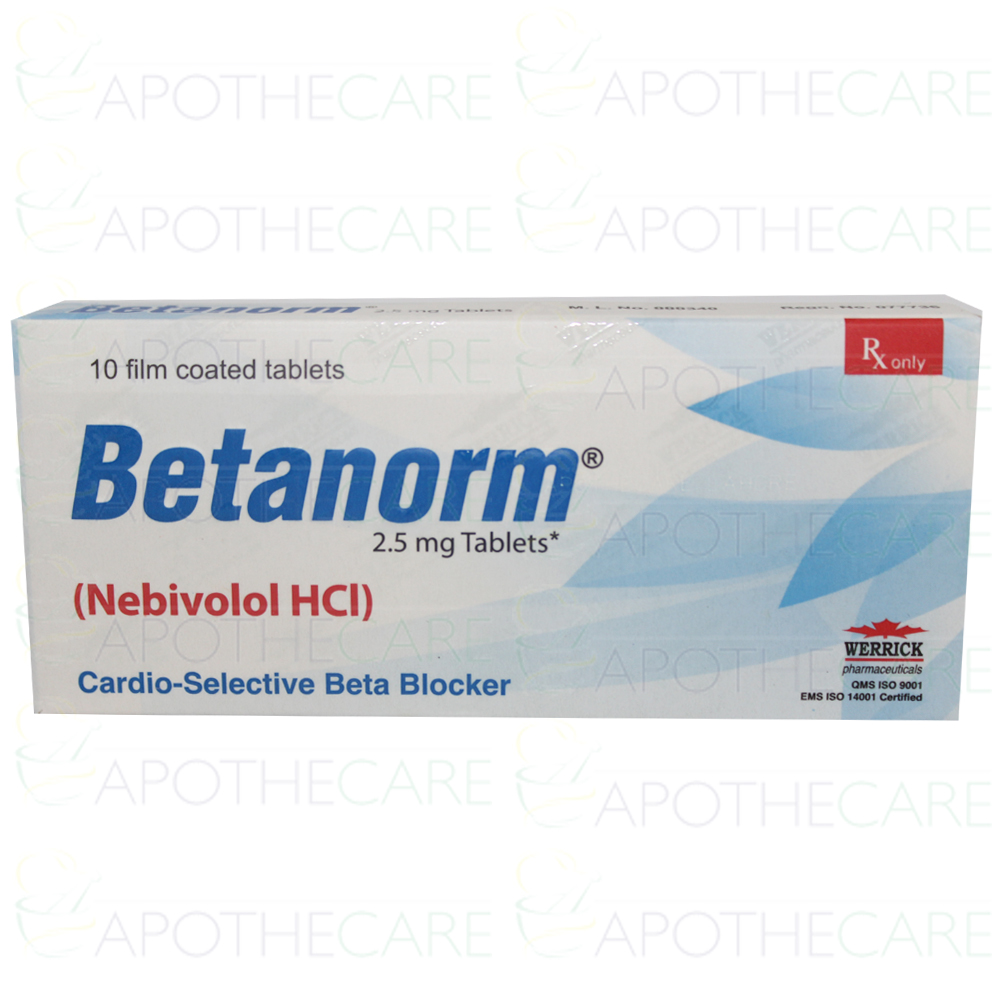 Betanorm Tablets 2.5mg (1 Box = 1 Strip)(1 Strip = 10 Tablets)