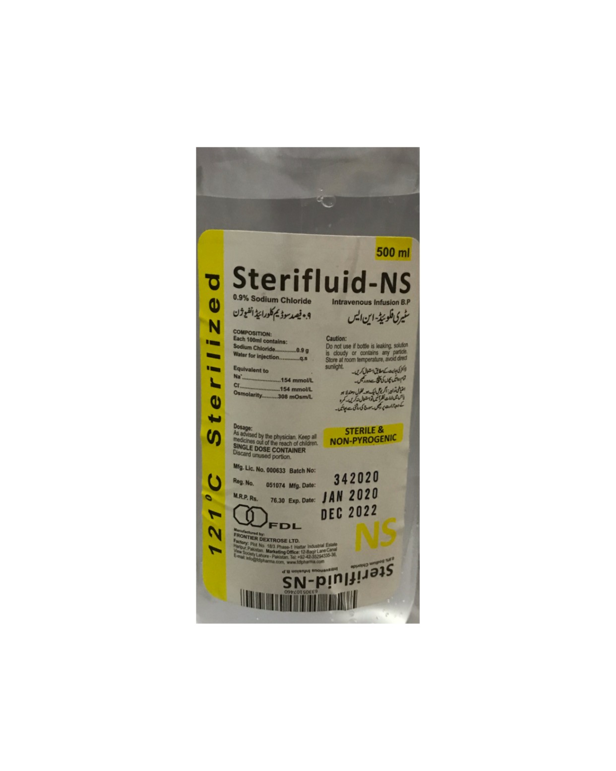 Fdl Ns Infusion 0.9% 500Ml