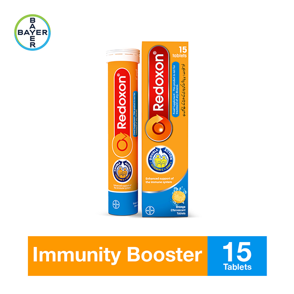 Redoxon Immunity Booster With Vit C & Zinc Effervescent Tablets (1 Bottle = 15 Tablets)