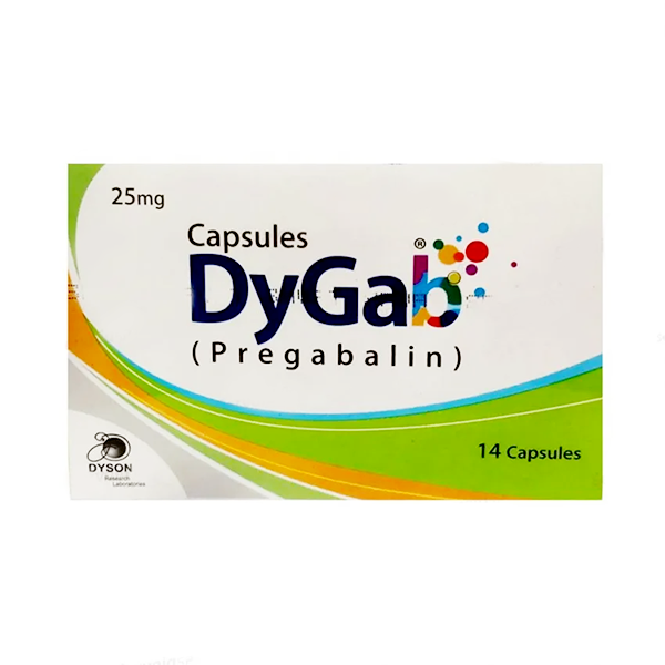 Dygab Tablets 25mg (1 Box = 2 Strips) (1 Strip = 7 Tablets)