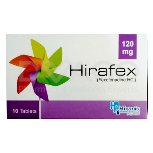 Hirafex Tablets 120mg (1 Box = 1 Strip)(1 Strip = 10 Tablets)