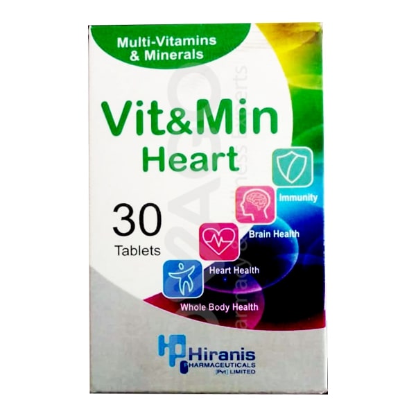 Vit&Min Heart Tablets (1 Bottle = 30 Tablets)