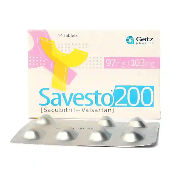 Savesto 200 Tablets 97mg +103mg (1 Box = 2 Strips) (1 Strip = 7 Tablets)