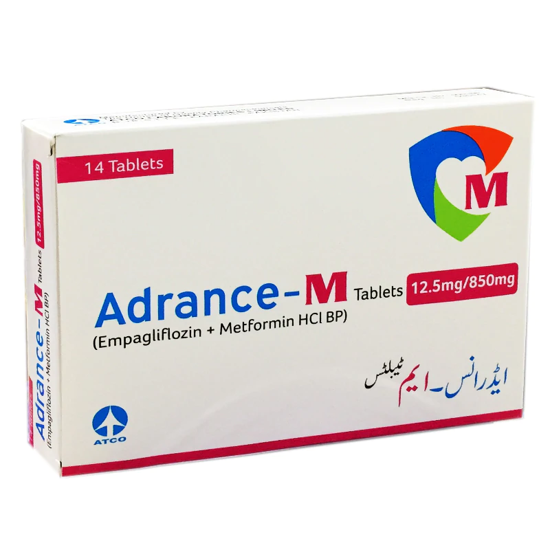 Adrance-M Tablets 12.5mg/850mg (1 Box = 2 Strips) (1 Strip = 7 Tablets)