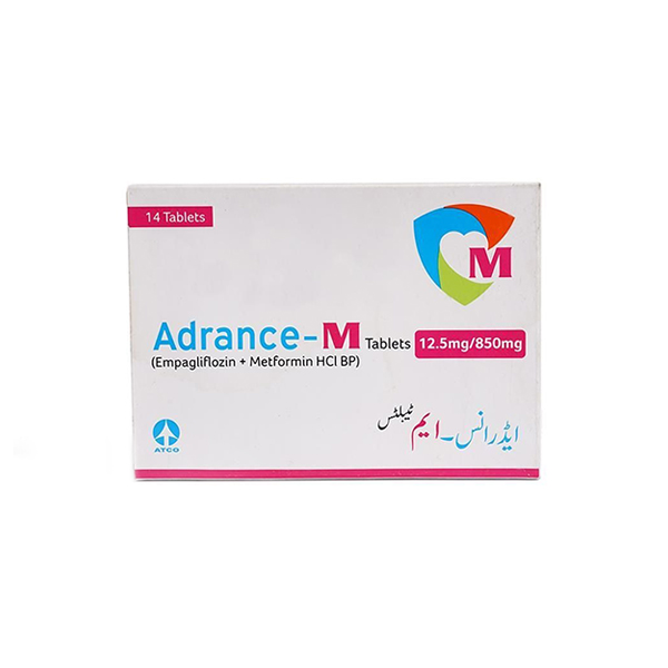 Adrance-M Tablets 5mg/850mg (1 Box = 2 Strips) (1 Strip = 7 Tablets)