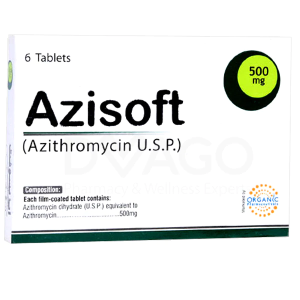 Aziscot Tablets 500mg (1 Box = 1 Strip)(1 Strip = 6 Tablets)