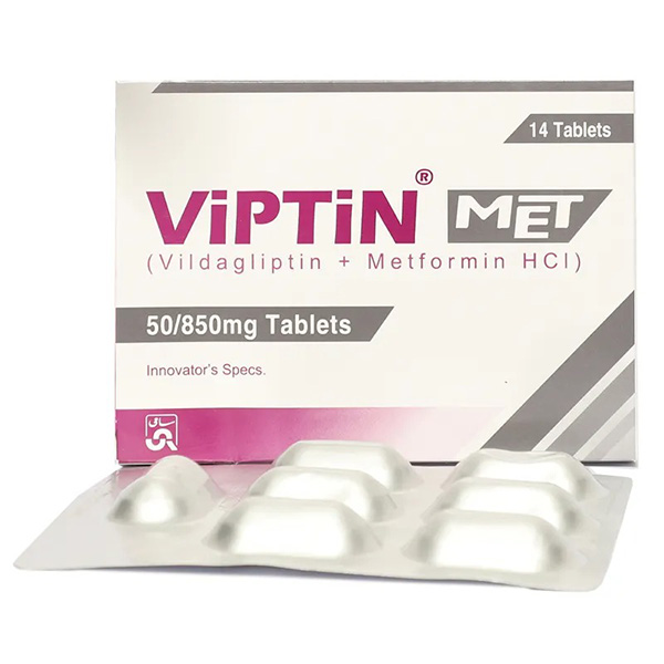 Viptin-Met Tablets 50/850mg (1 Strip = 7 Tablets)