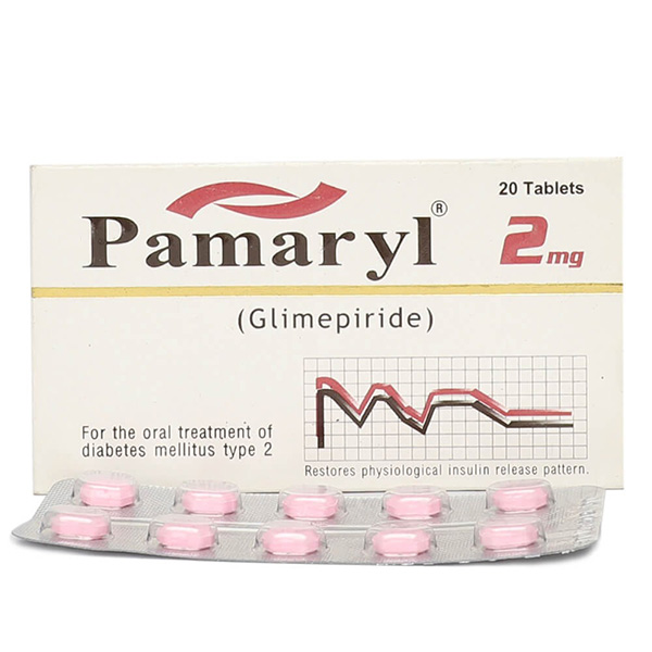 Pamaryl Tablets 2mg  (1 Strip = 10 Tablets)