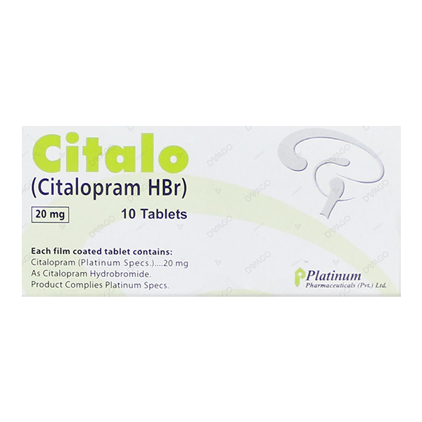 Citalo Tablets 20Mg (1 Box = 1 Strip)(1 Strip = 10 Tablets)