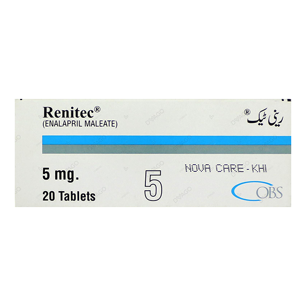 Renitec Tablets 5Mg (1 Strip = 10 Tablets)