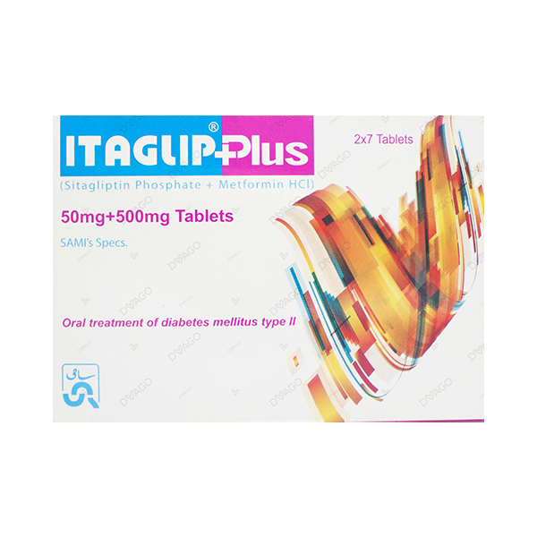Itaglip Plus Tablets 50mg/500mg (1 Strip = 7 Tablets)