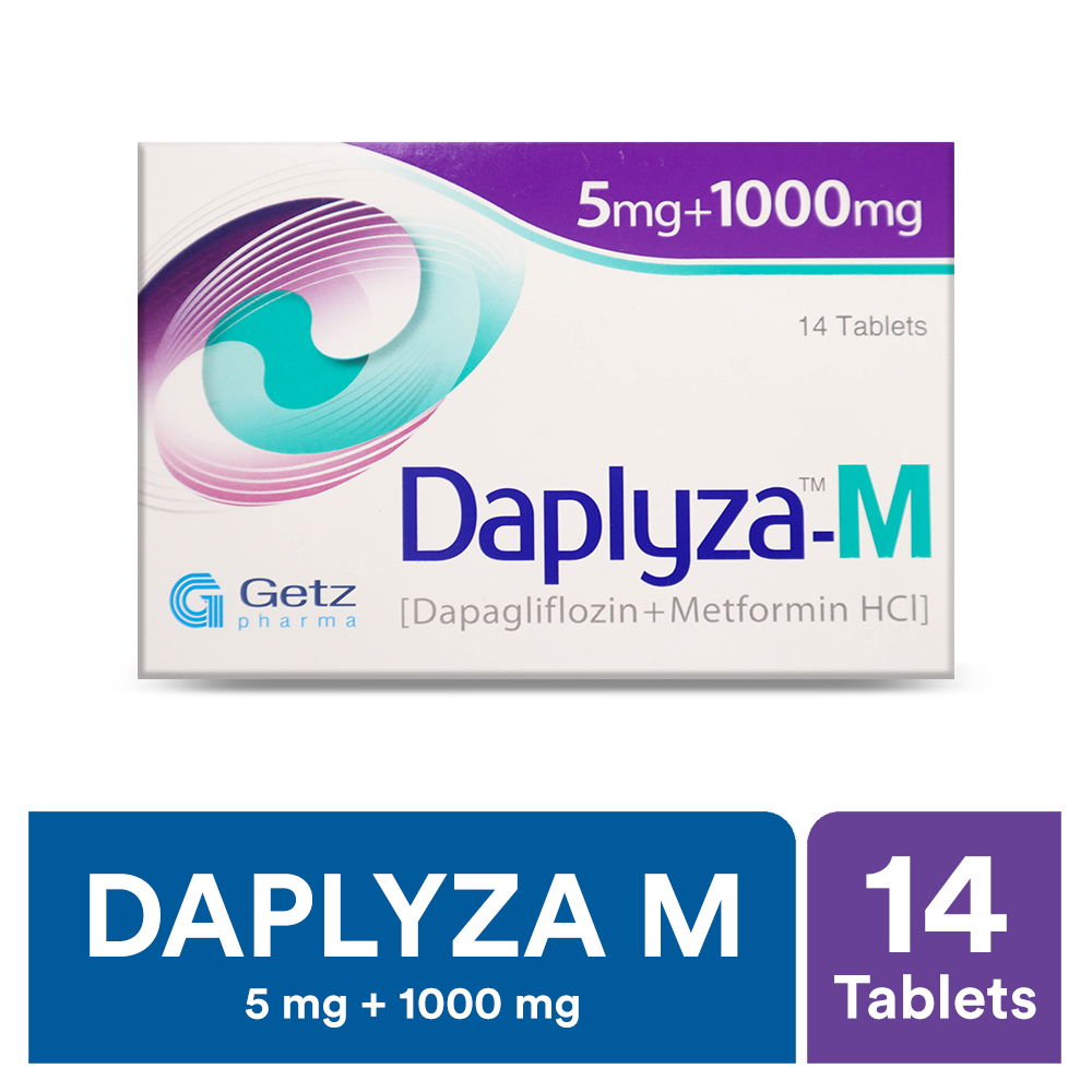 Daplyza-M Tablets 5mg+1000mg (1 Box = 2 Strips) (1 Strip = 7 Tablets)