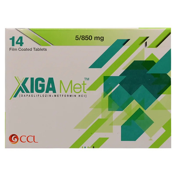 Xiga Met Tablets 5/850Mg (1 Box = 2 Strips) (1 Strip = 7 Tablets)