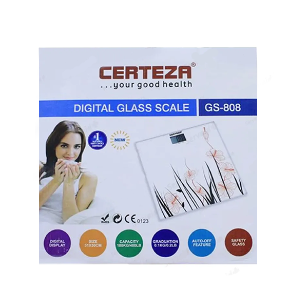 Certeza Digital Weight Machine Glass Scale Gs-808