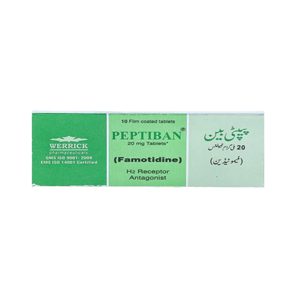 Peptiban Tablets 20mg (1 Box = 1 Strip)(1 Strip = 10 Tablets)
