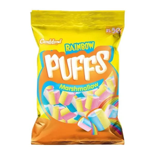 Candyland Puffs Rainbow Marshmallow Pouch 62.5G
