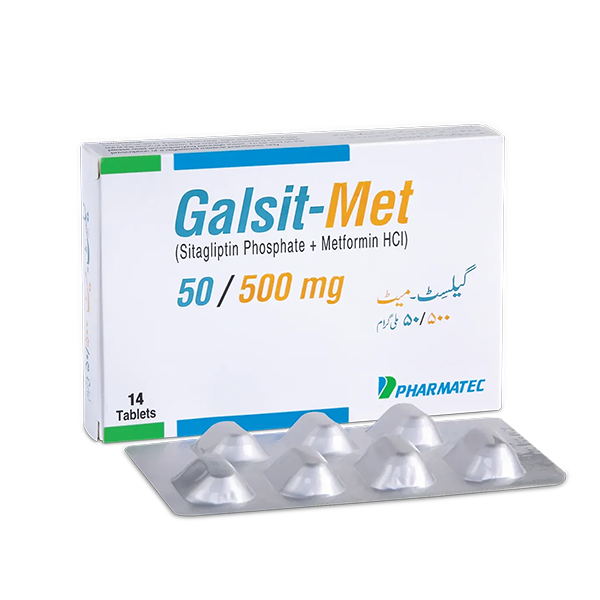 Galsit-Met Tablets 50/500mg (1 Strip = 7 Tablets)