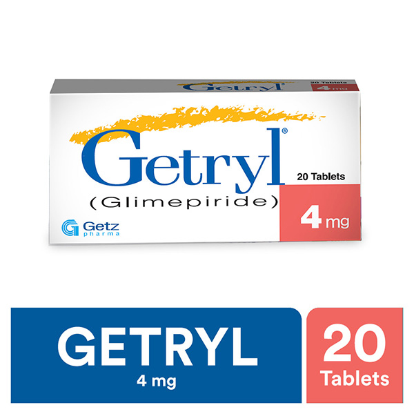 Getryl Tablets 4mg (1 Strip = 10 Tablets)