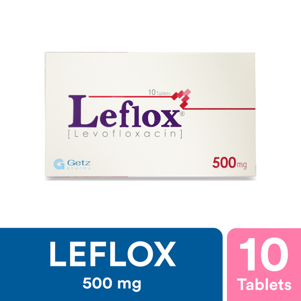 Leflox Tablets 500mg (1 Box = 1 Strip)(1 Strip = 10 Tablets)