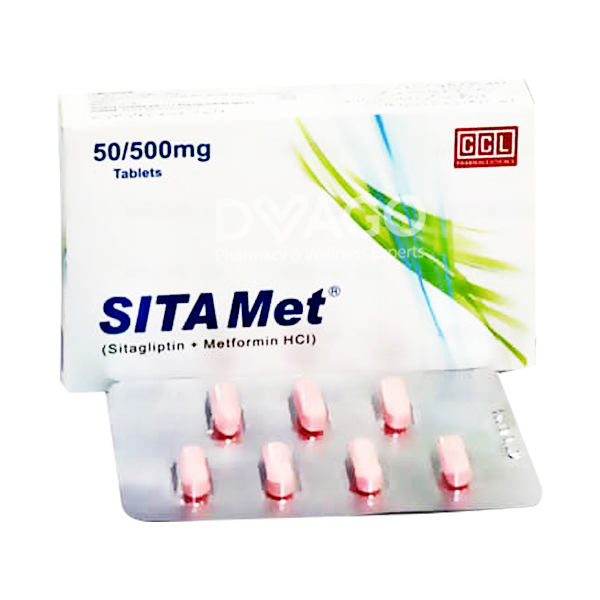 Sita-Met Tablets 50/500Mg (1 Strip = 7 Tablets)
