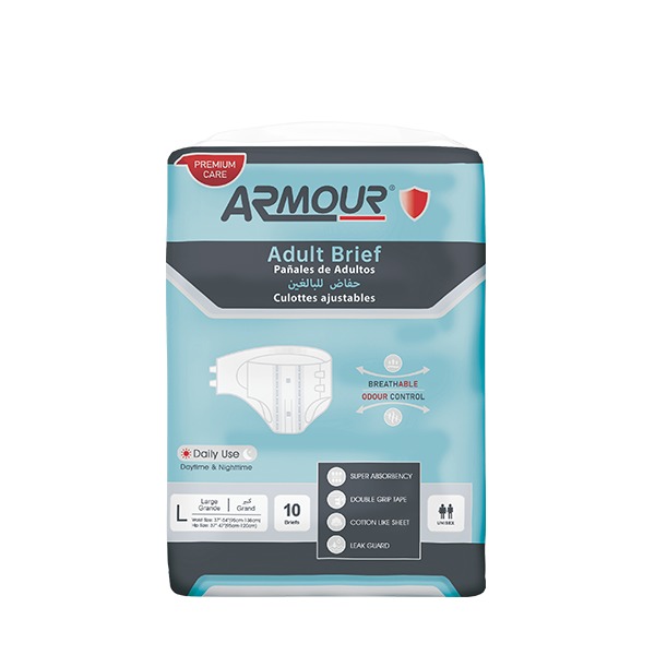 Armour Adult Diapers Size Large 10Pcs