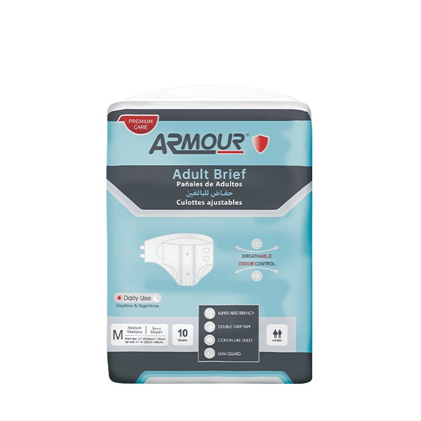 Armour Adult Diapers Size Medium 10Pcs
