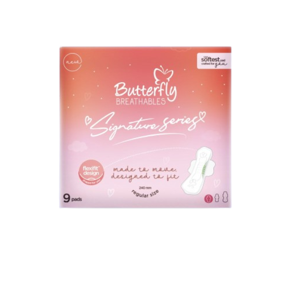 Butterfly Breathables Signature Series Sanitary Pads Size Regular 9Pcs