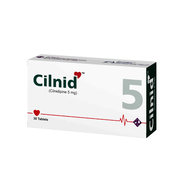 Cilnid Tablets 5mg (1 Box = 3 Strips) (1 Strip = 10 Tablets)