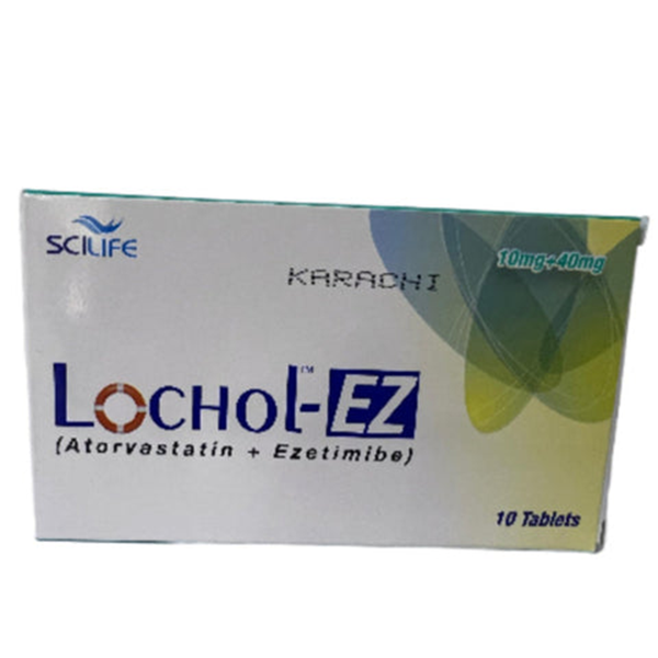 Lochol-Ez Tablets 10mg+40mg (1 Box = 1 Strip)(1 Strip = 10 Tablets)