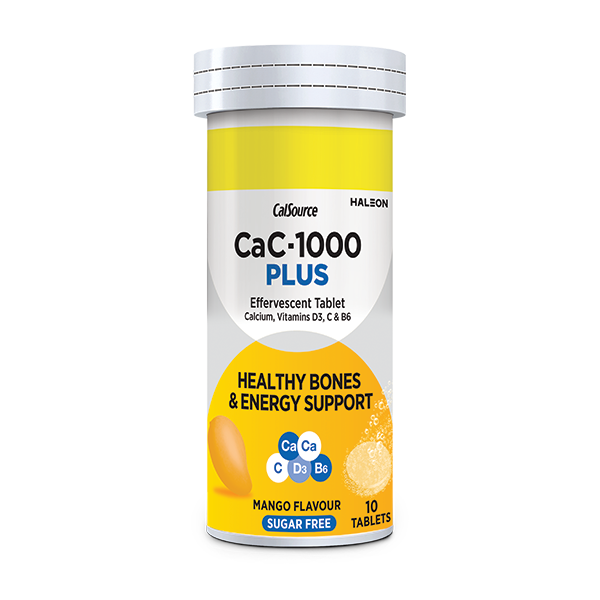 Cac-1000 Plus Mango (Sugar Free) Effervescent Tablets (1 Bottle = 10 Tablets)