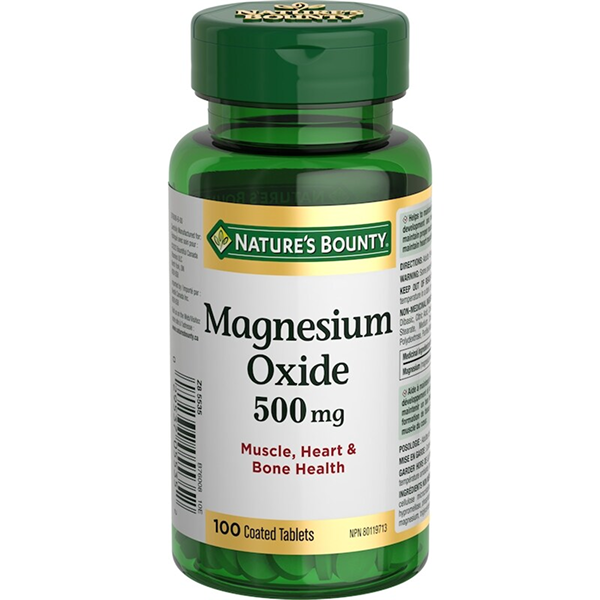 Natures Bounty Magnesium Tablets 500Mg (1 Bottle = 100 Tablets)