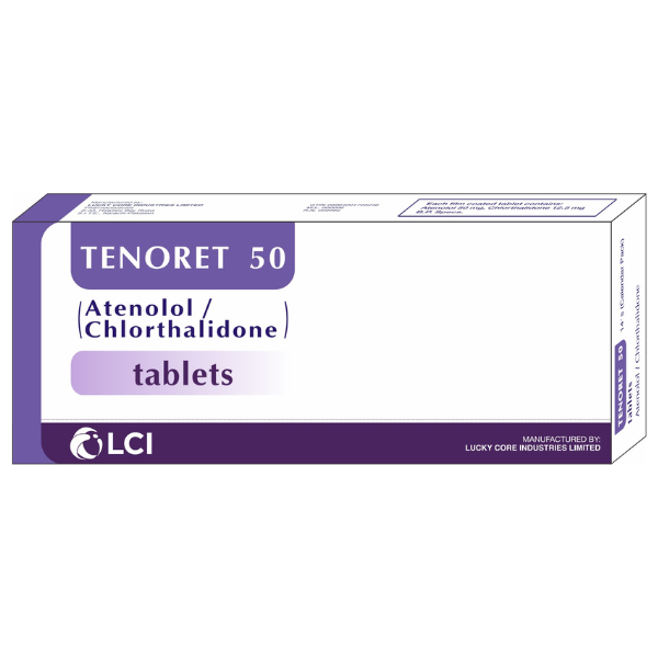 Tenoret Tablets 50Mg (1 Box = 1 Strip)(1 Strip = 14 Tablets)