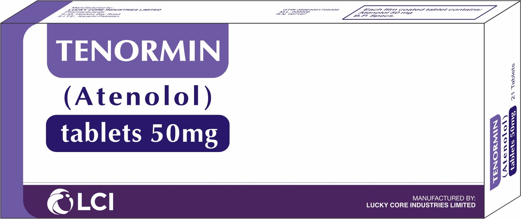 Tenormin Tablets 50Mg (1 Box = 1 Strip)(1 Strip = 21 Tablets)