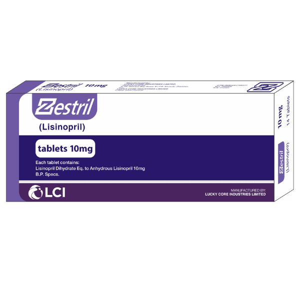 Zestril Tablets 10mg (1 Box = 1 Strip)(1 Strip = 14 Tablets)