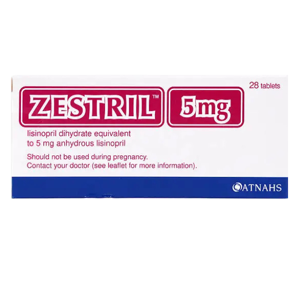 Zestril Tablets 5Mg (1 Box = 2 Strips) (1 Strip = 14 Tablets)