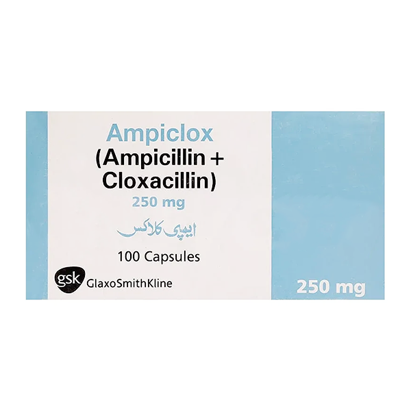 Ampiclox Capsules 250mg (1 Box = 5 Strips) (1 Strip = 20 Capsules)