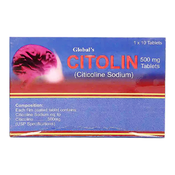 Citolin Tablets 500mg (1 Box = 1 Strip)(1 Strip = 10 Tablets)