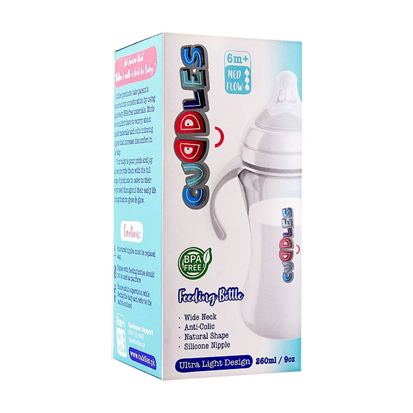 Cuddles Feeding Bottle 6M+ 260Ml/9Oz