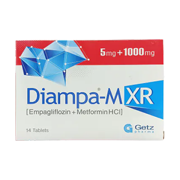 Diampa-M Xr Tablets 5Mg+1000Mg  (1 Strip = 7 Tablets)