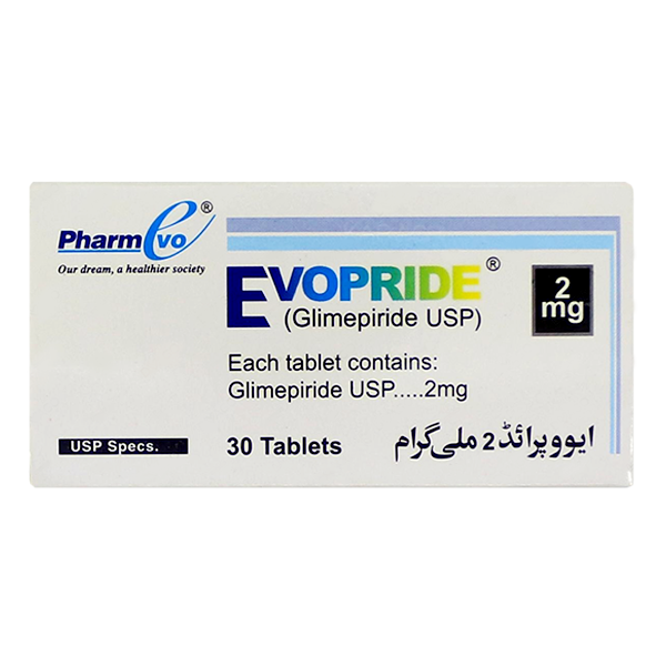 Evopride Tablets 2Mg (1 Box = 3 Strips) (1 Strip = 10 Tablets)