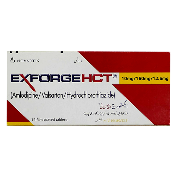 Exforge Hct Tablets 10/160/12.5Mg (1 Box = 2 Strips) (1 Strip = 7 Tablets)