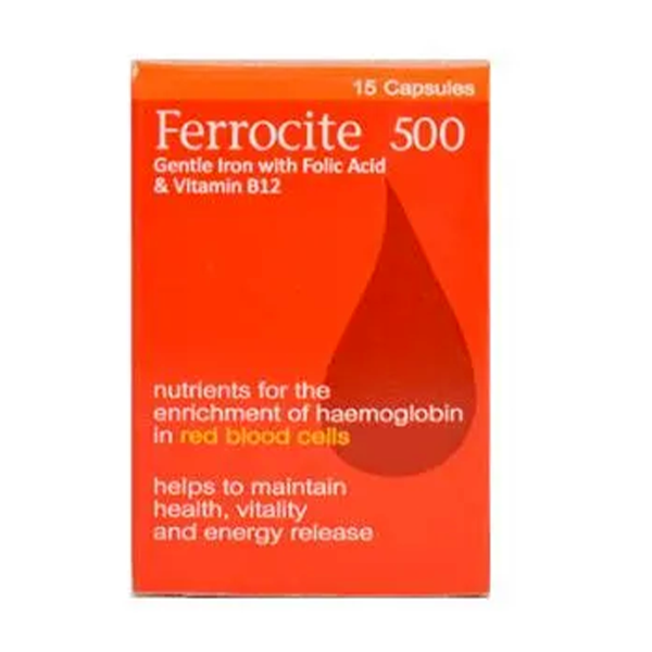 Ferrocite Capsules 500Mg (1 Box = 15 Tablets)