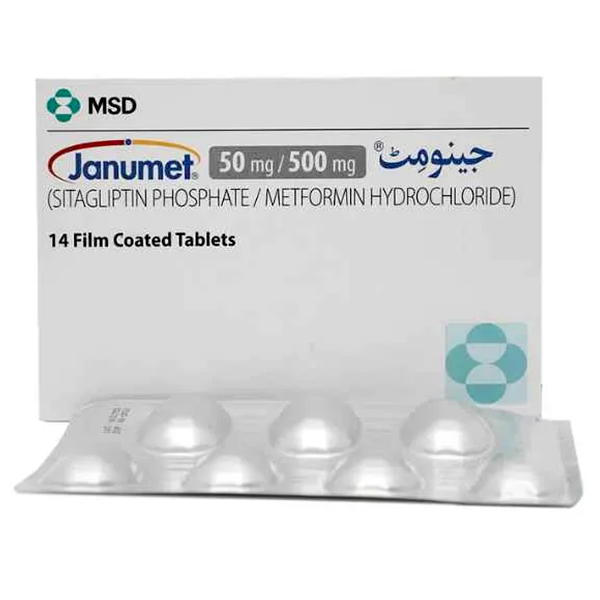 Janumet Tablets 50mg/500mg (1 Strip = 7 Tablets)