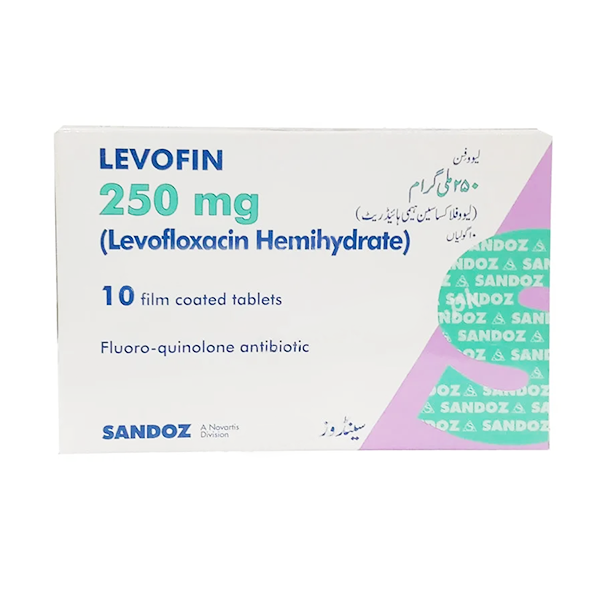 Levofin Tablets 250mg (1 Box = 1 Strip)(1 Strip = 10 Tablets)